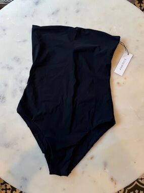 Anemos strapless black one-piece swimsuit